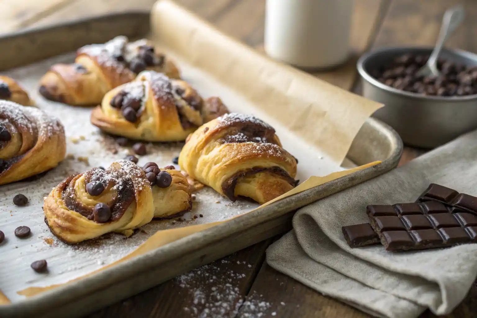 Chocolate puff pastry dessert recipe