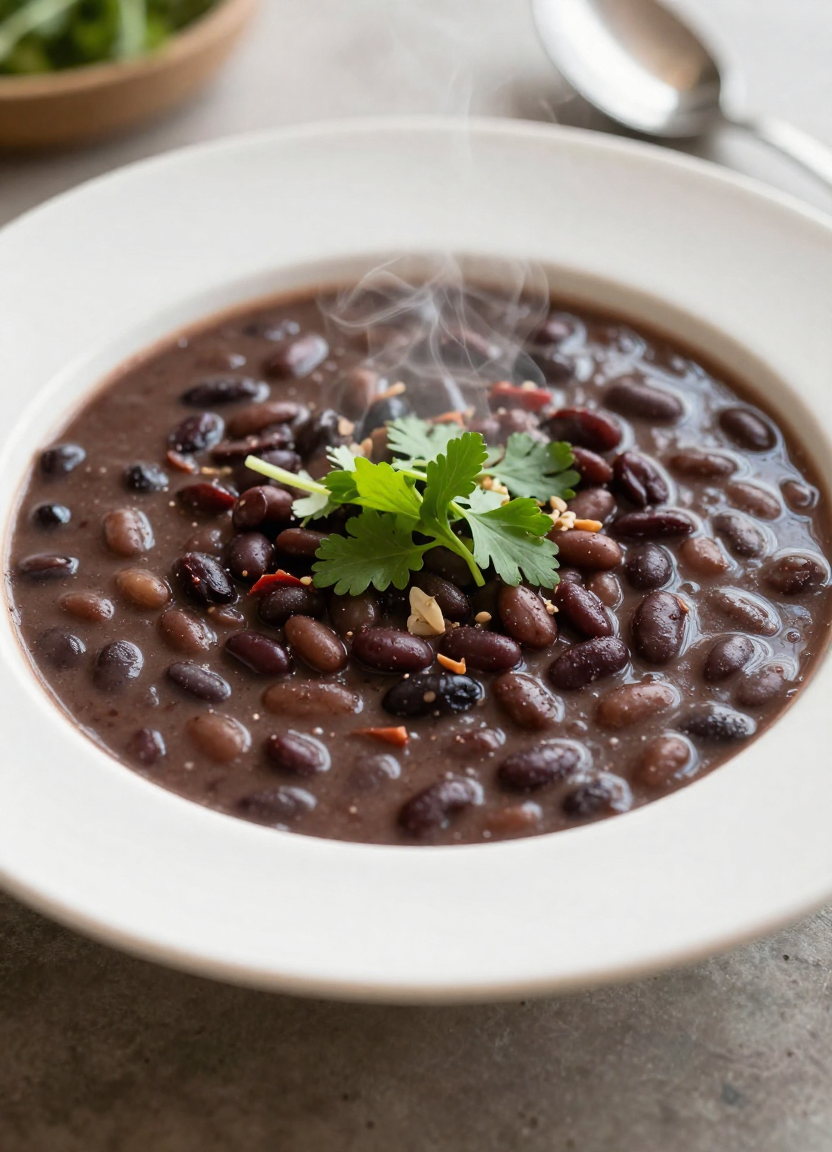 black bean soup recipe - featured image