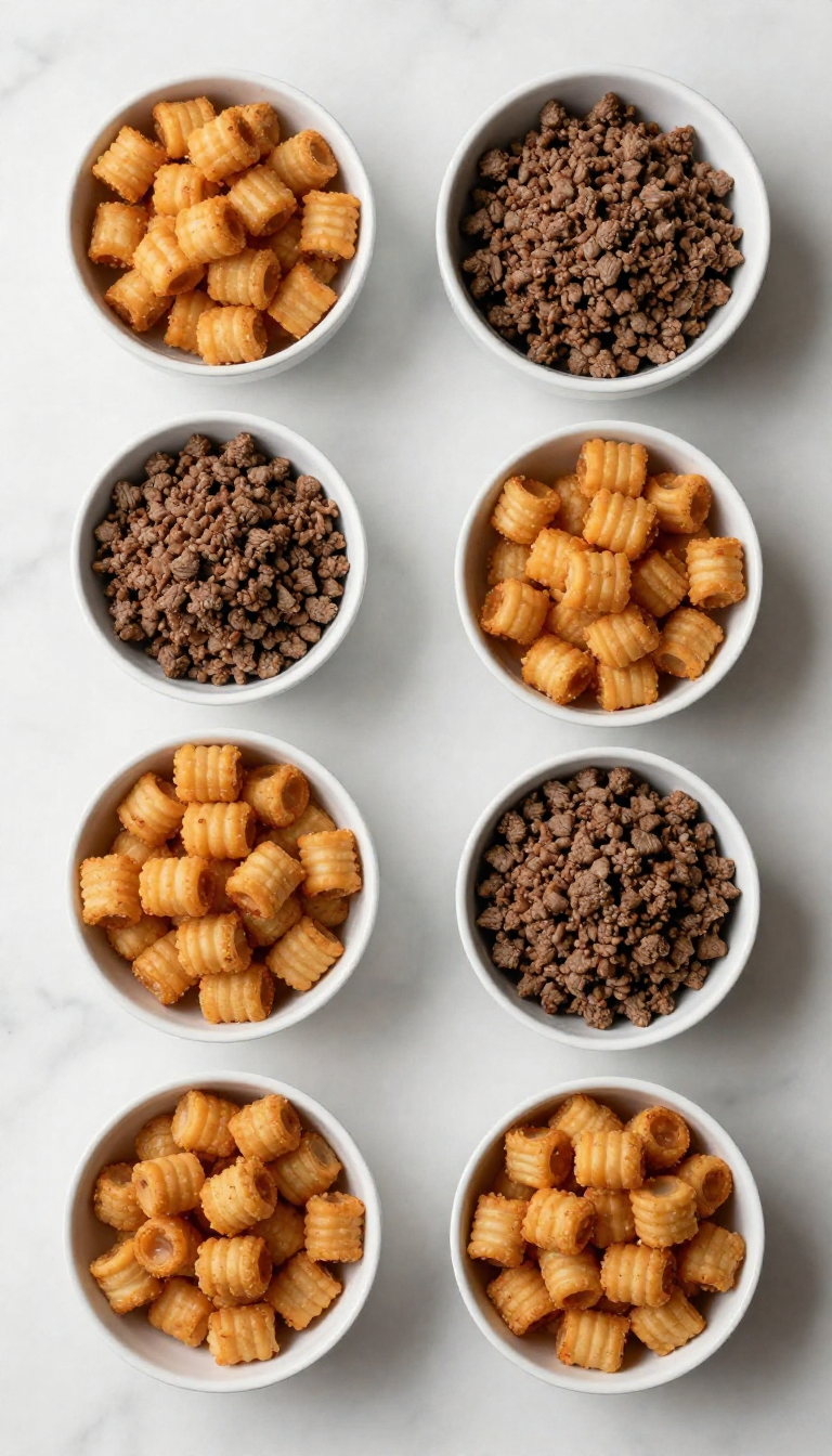 tator tot casserole with ground beef - step 1