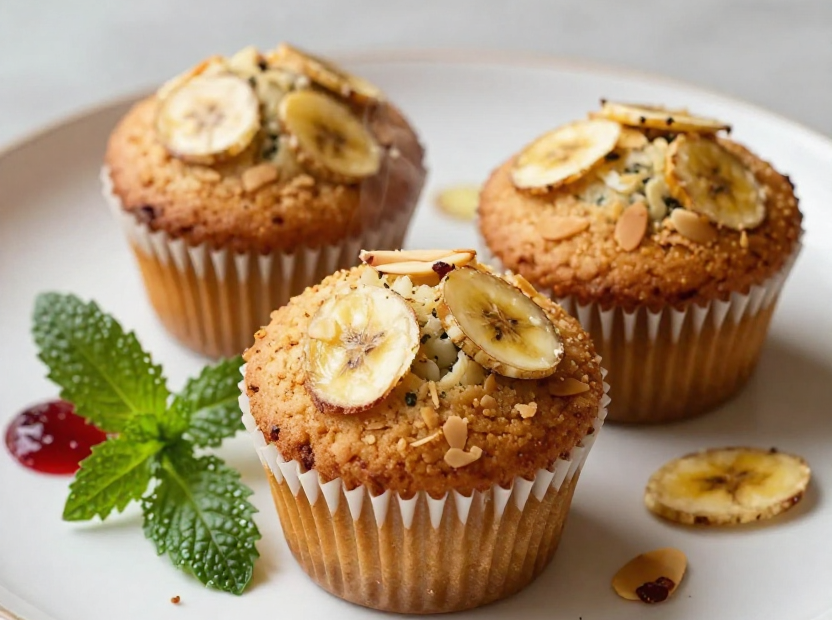 almond flour banana muffins - featured image