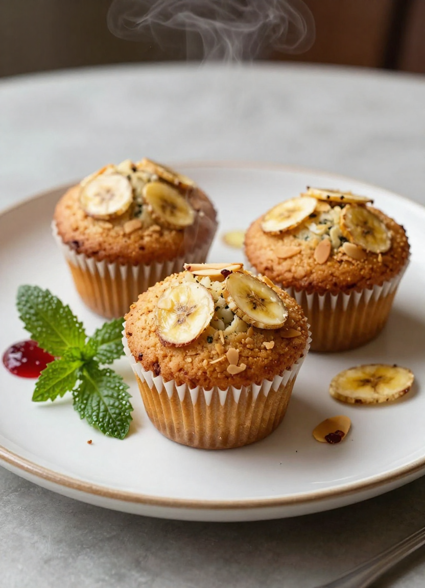 almond flour banana muffins - featured image