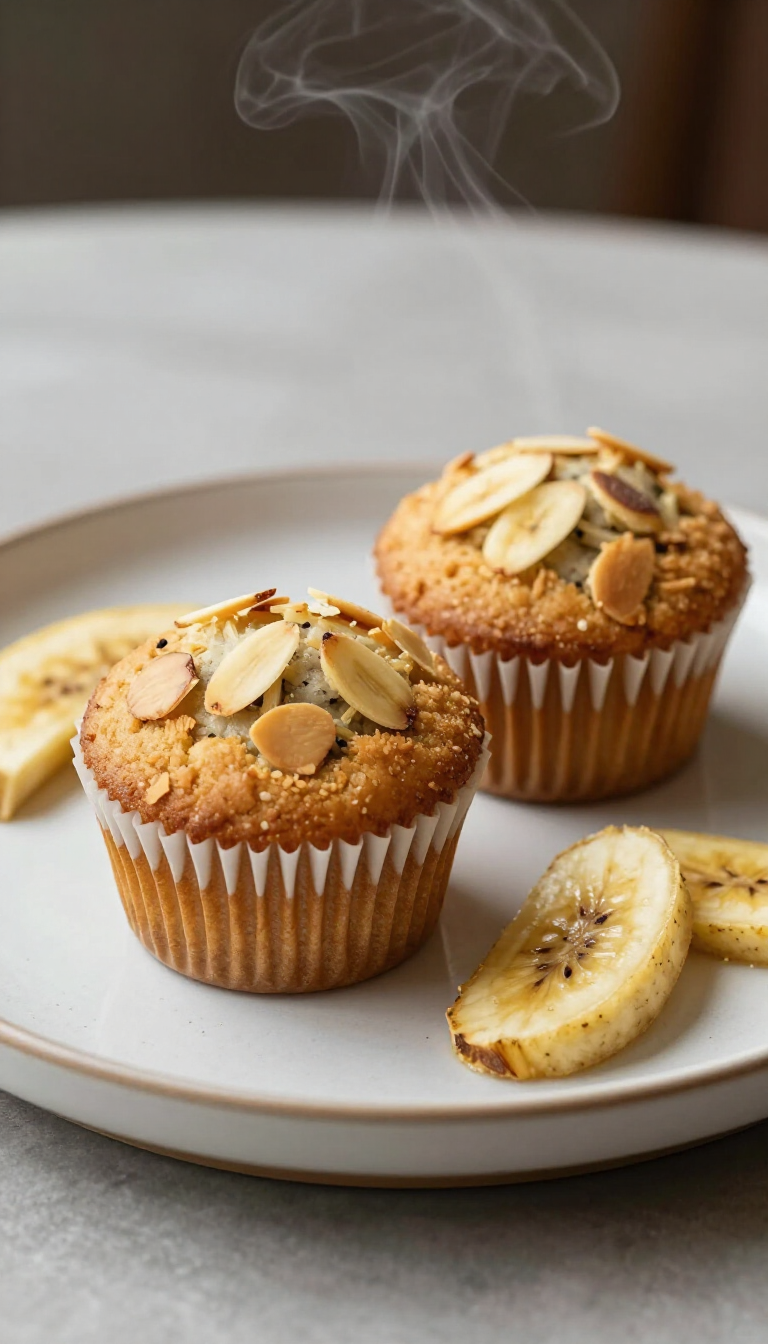 almond flour banana muffins - step 2