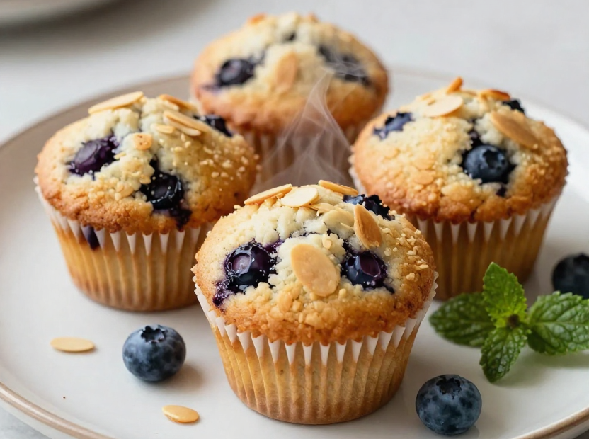 Almond Flour Blueberry Muffins - featured image