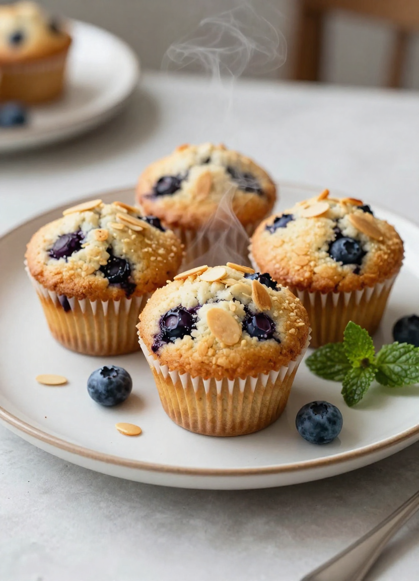 Almond Flour Blueberry Muffins - featured image