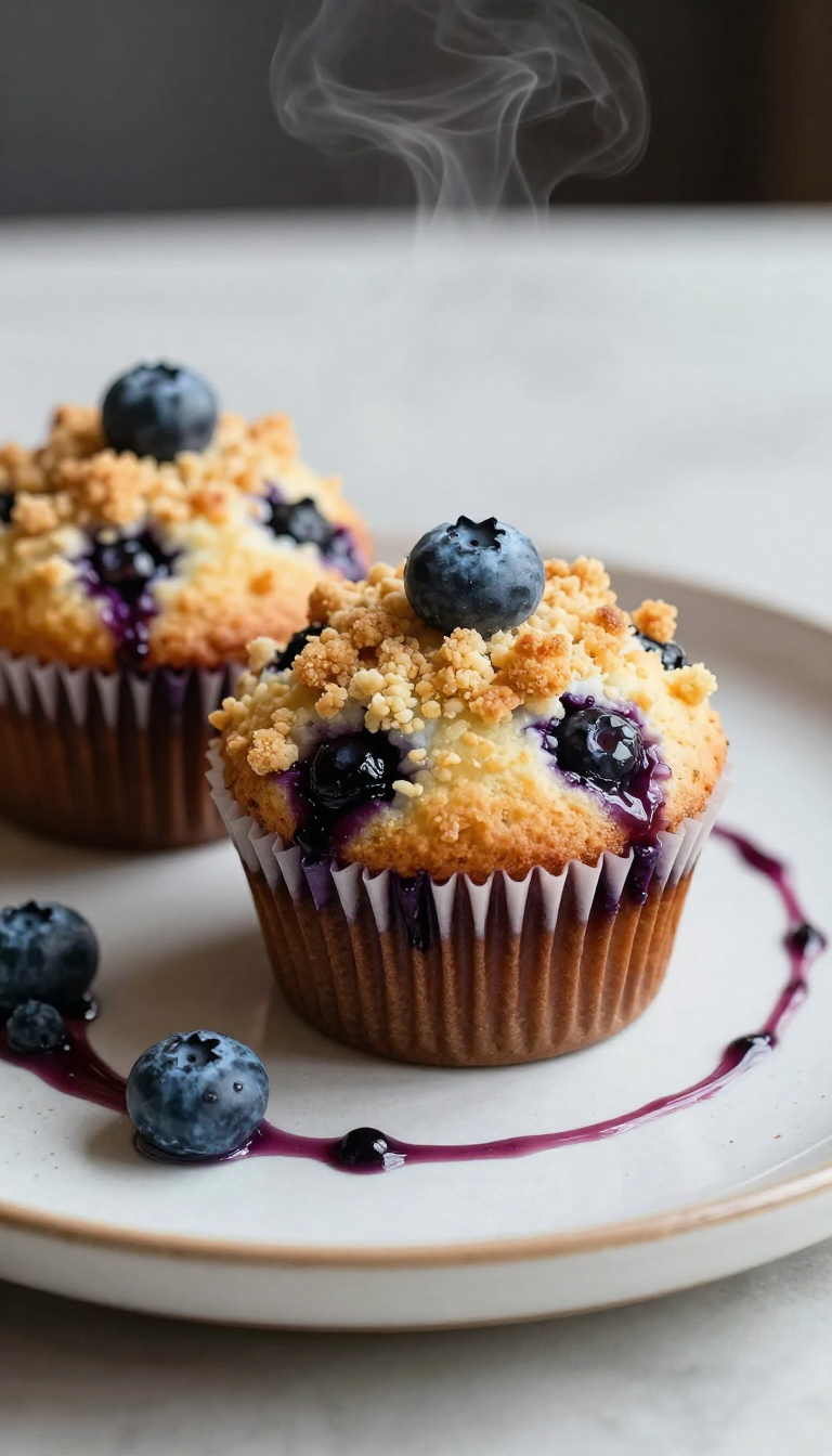 Blueberry Muffins With Crumble Topping - step 2