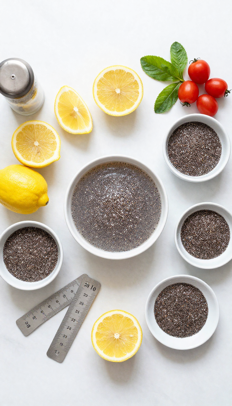 chia seed lemonade - step 1