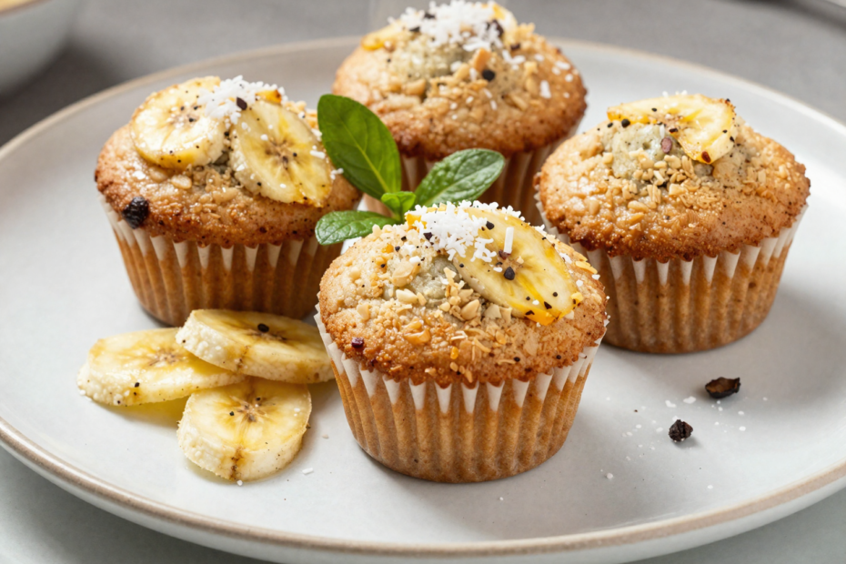 Coconut Flour Banana Muffins Recipe - featured image