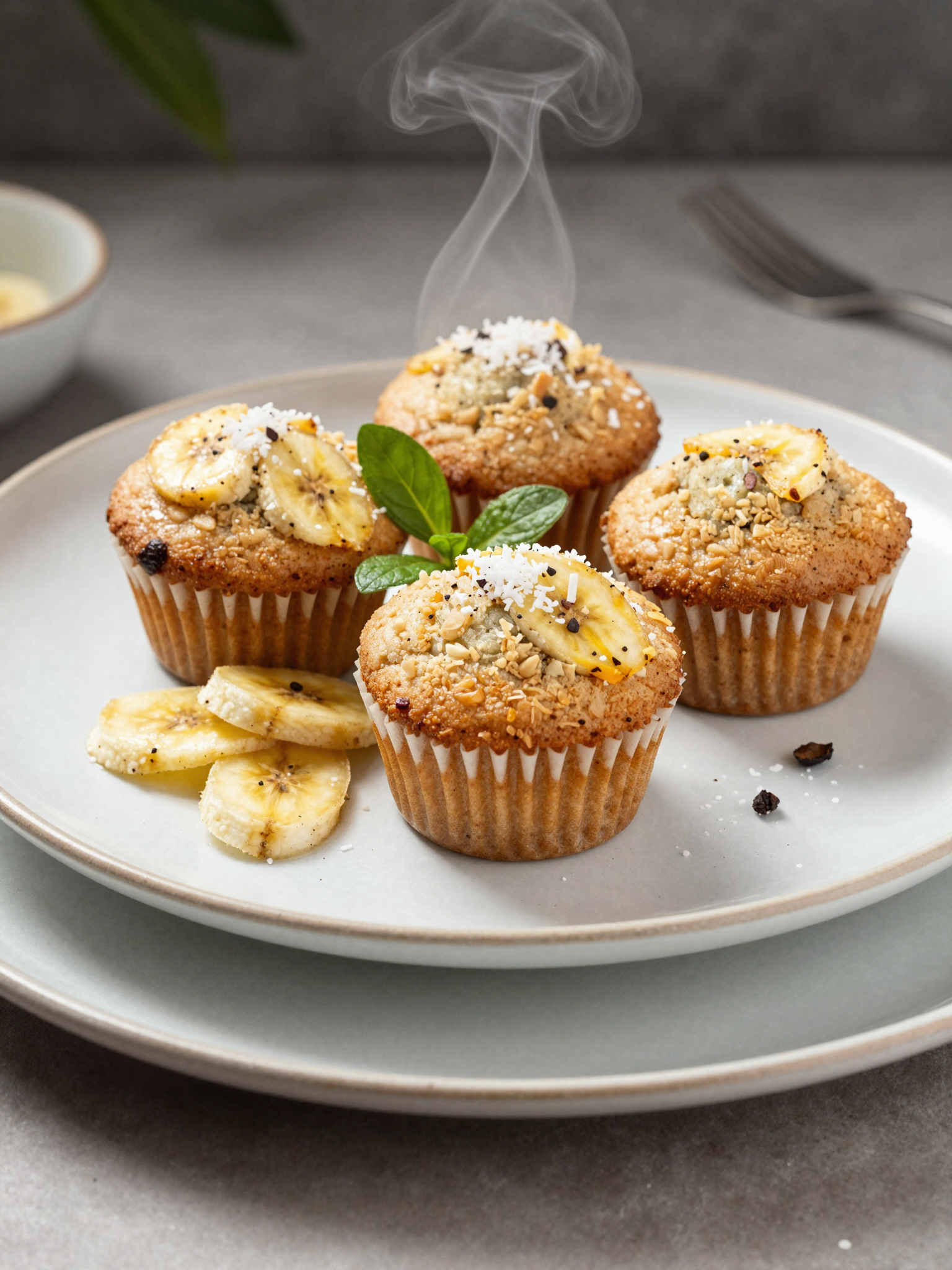 Coconut Flour Banana Muffins Recipe - featured image