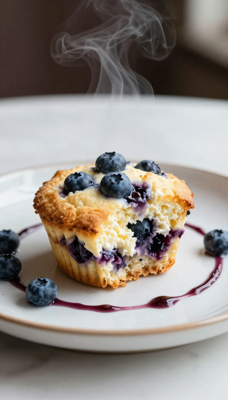 Cottage Cheese Blueberry Muffins - step 2