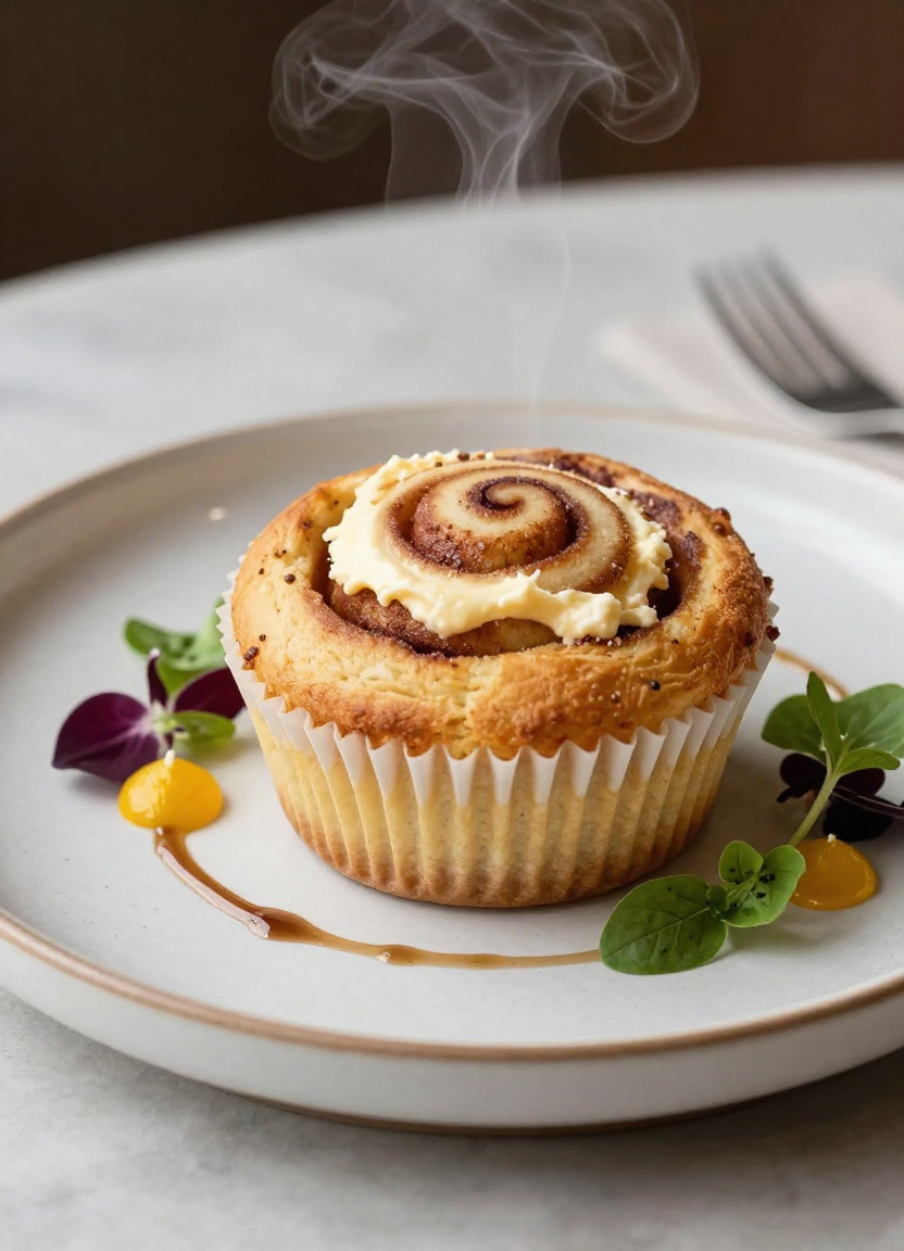 Cottage Cheese Cinnamon Roll Muffins Recipe - featured image