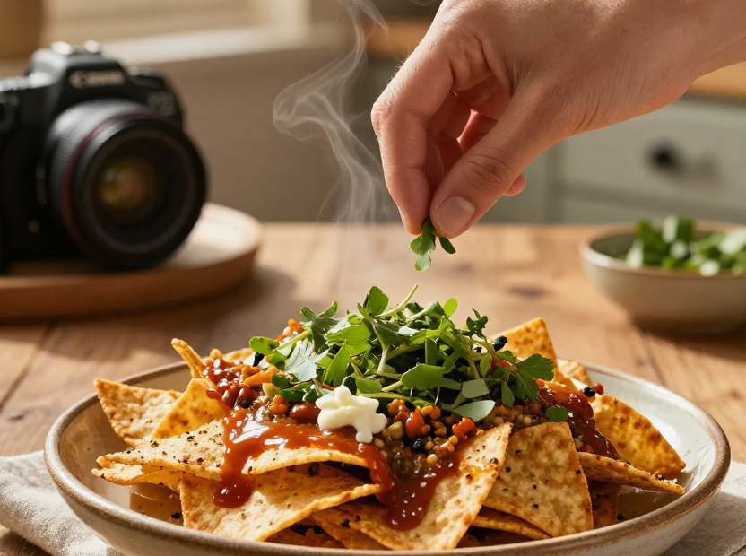 Loaded Nachos Recipe Vegetarian - featured image