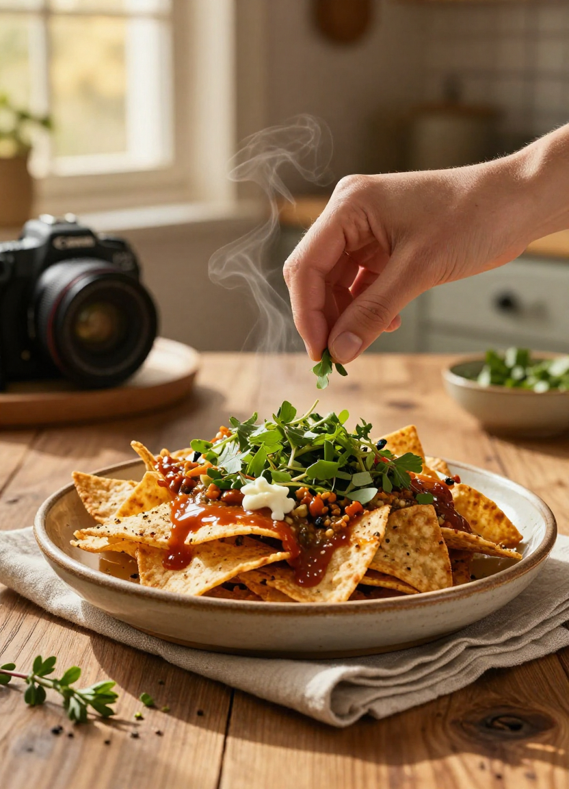 Loaded Nachos Recipe Vegetarian - featured image