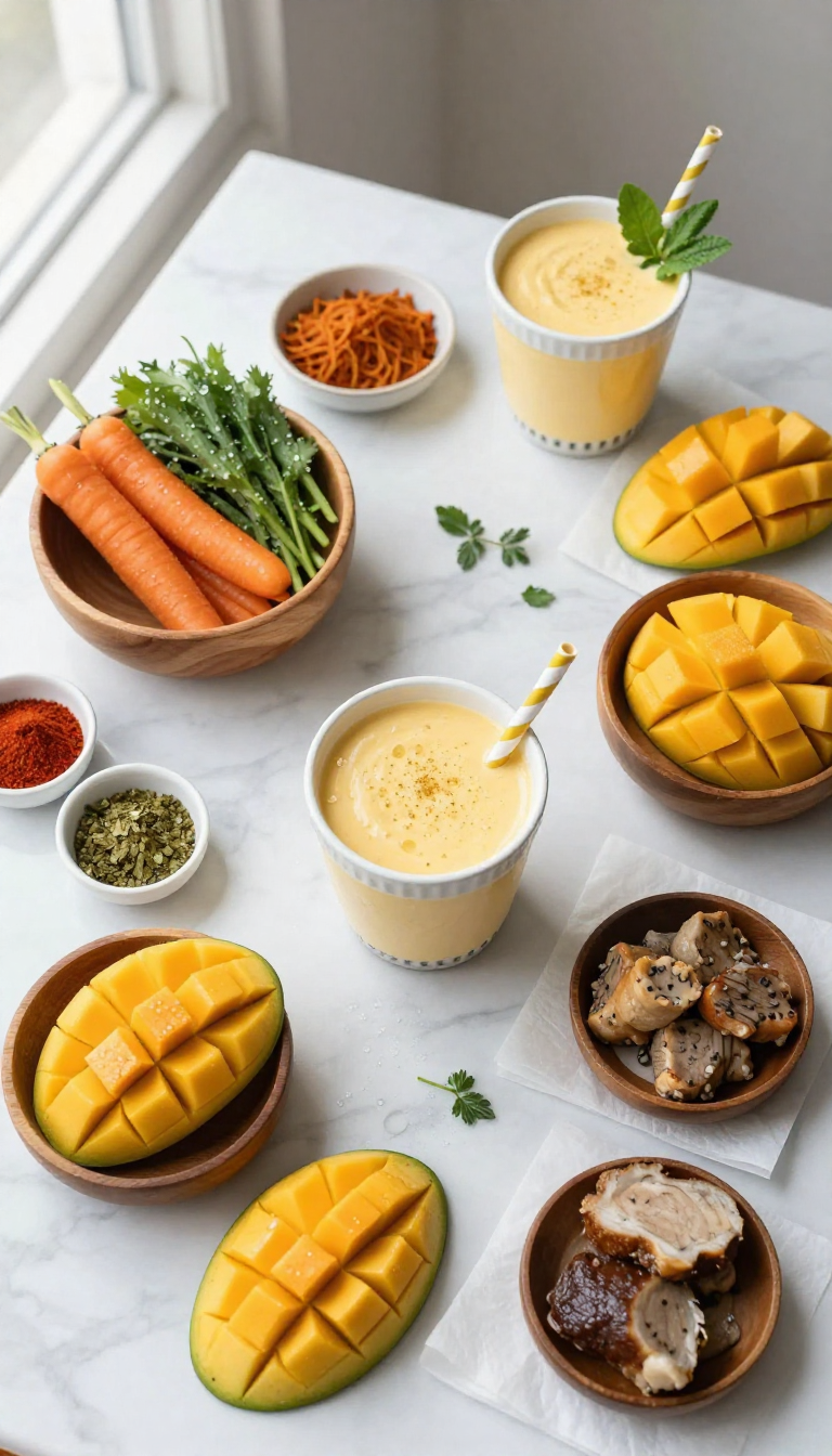 mango lassi smoothie - step 1