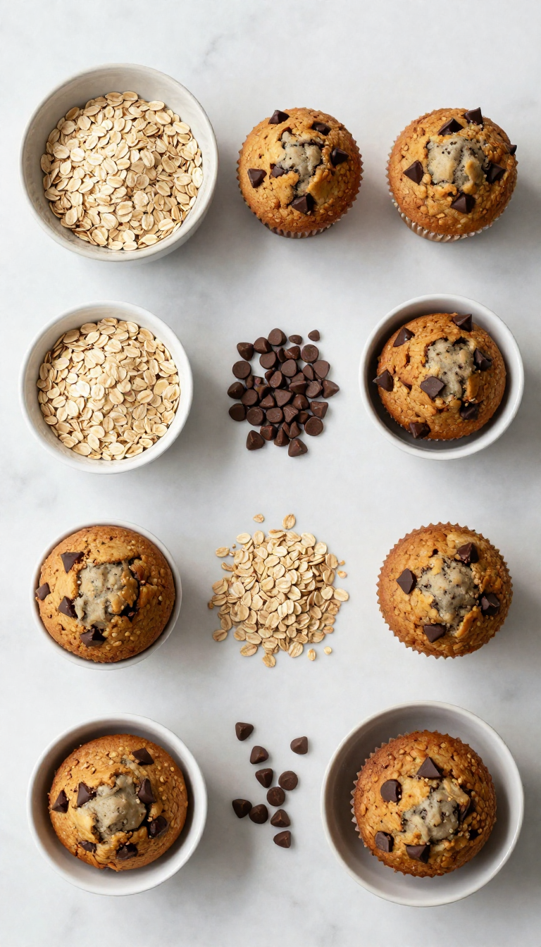 Oatmeal Chocolate Chip Muffins - step 1