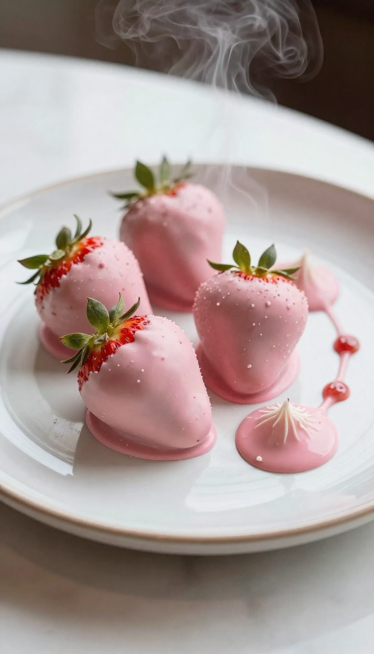 Pink Chocolate Covered Strawberries - step 2