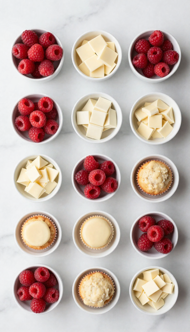 Raspberry White Chocolate Muffins Recipe - step 1