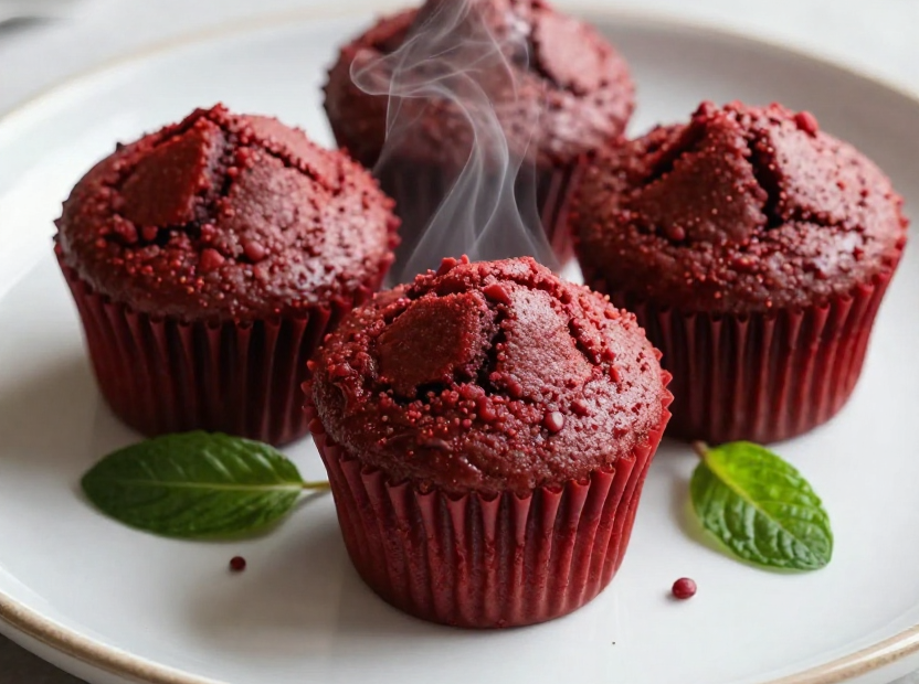 Red Velvet Muffins Recipe - featured image