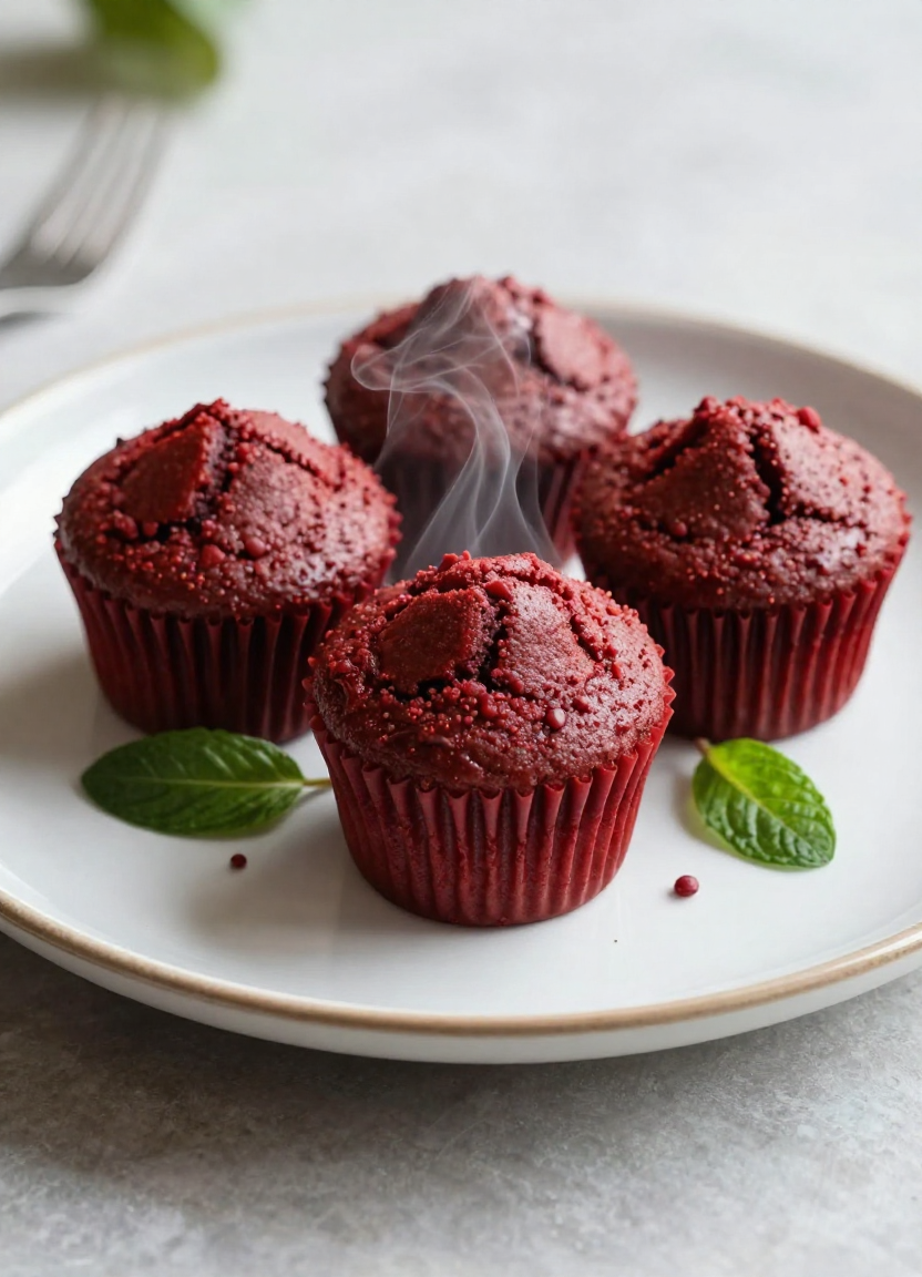 Red Velvet Muffins Recipe - featured image