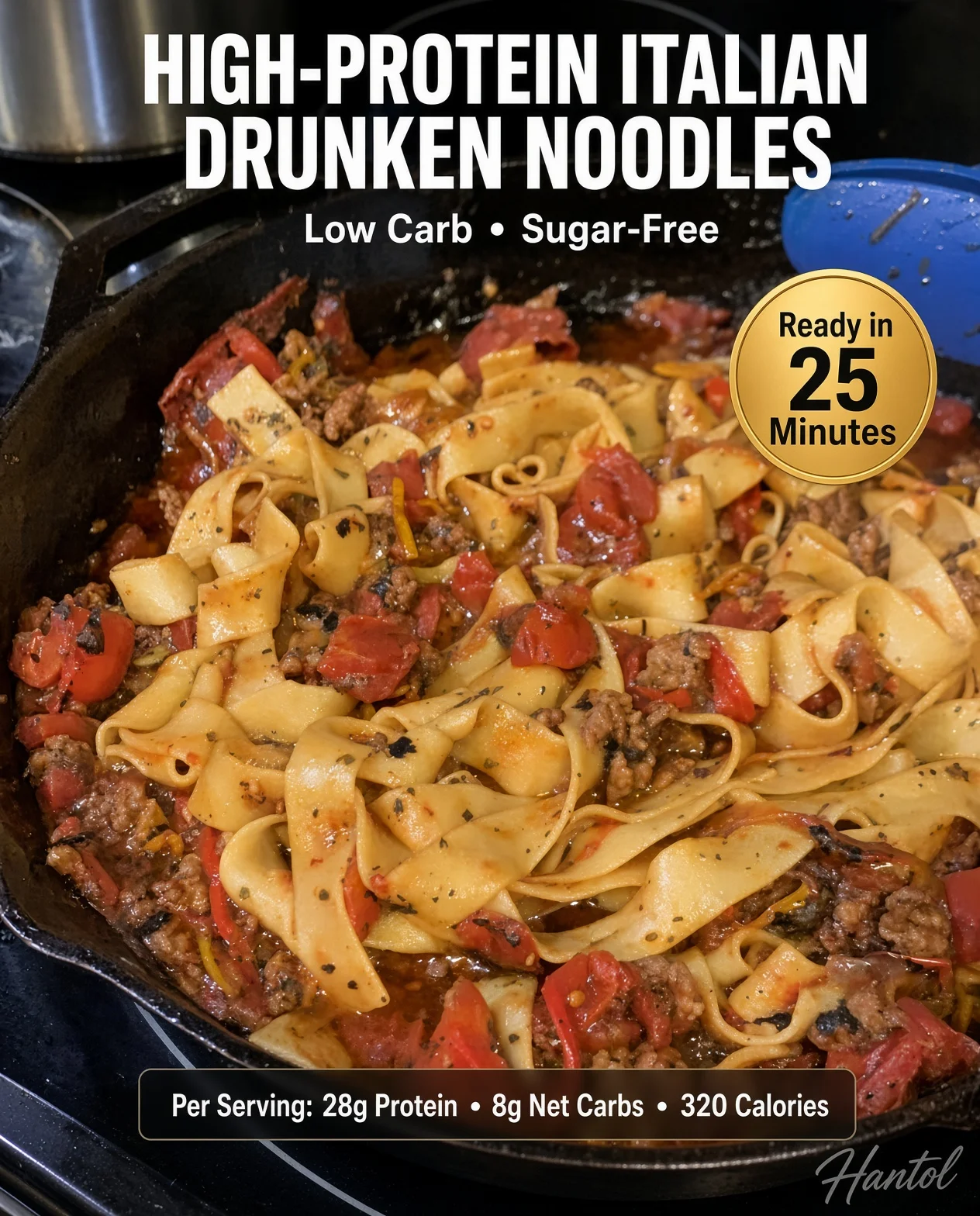 High-Protein Italian Drunken Noodles - Recipes Land